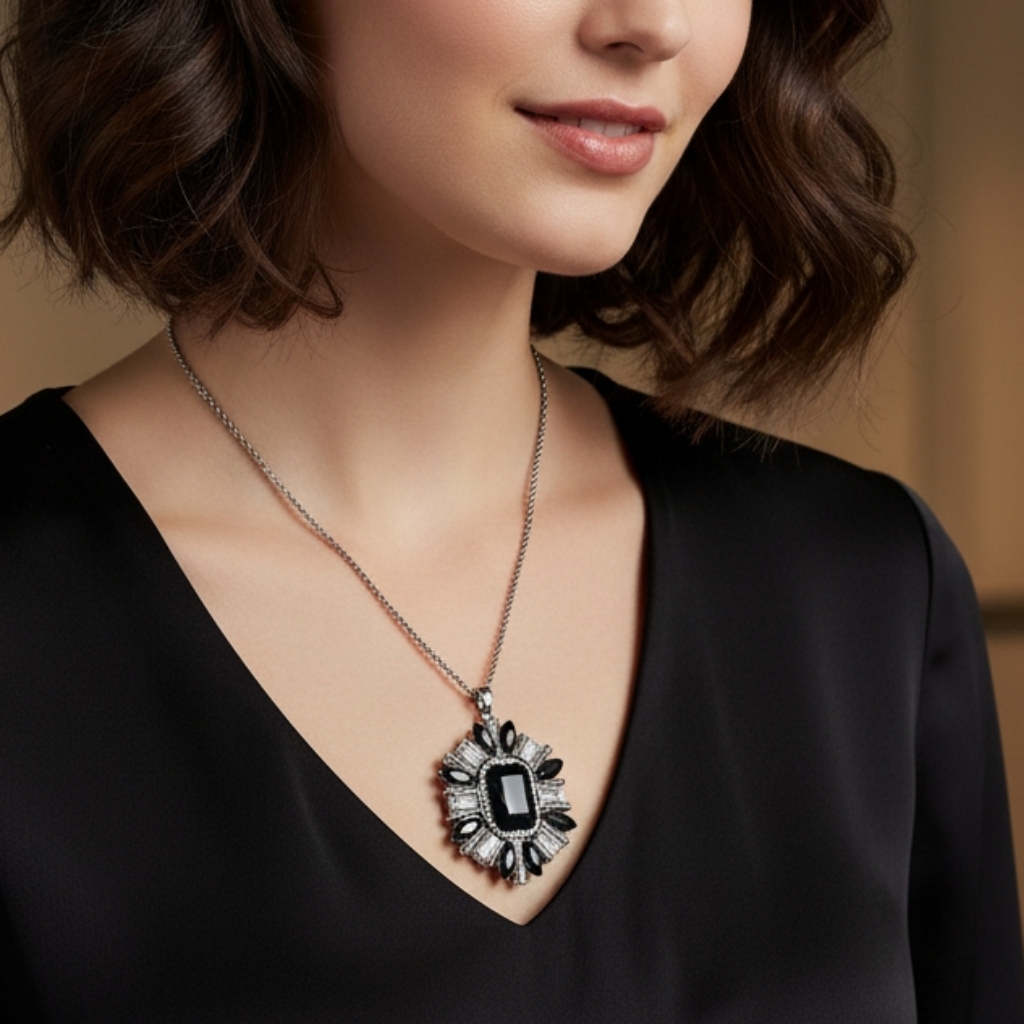 Nwt Black Pendant Necklace